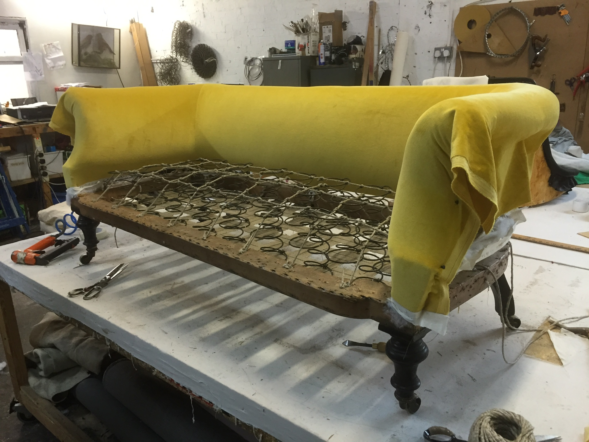 sofa diy reupholstery antique