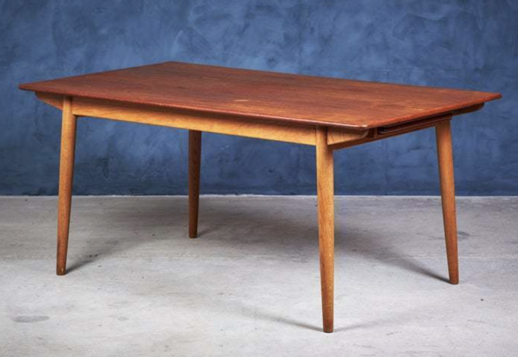 Mid Century Oak & Teak Dining Table From Slagelse Møbelværk, 1960s
