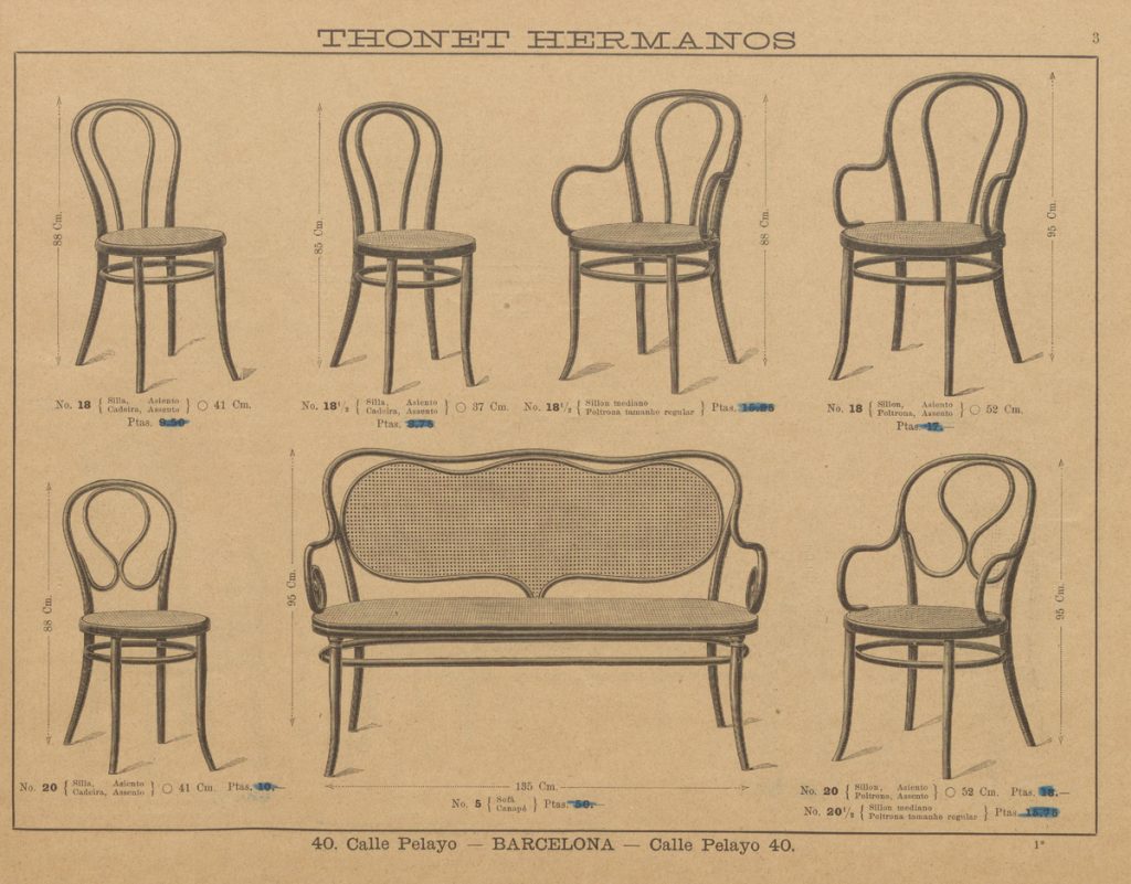 Thonet chair sketches