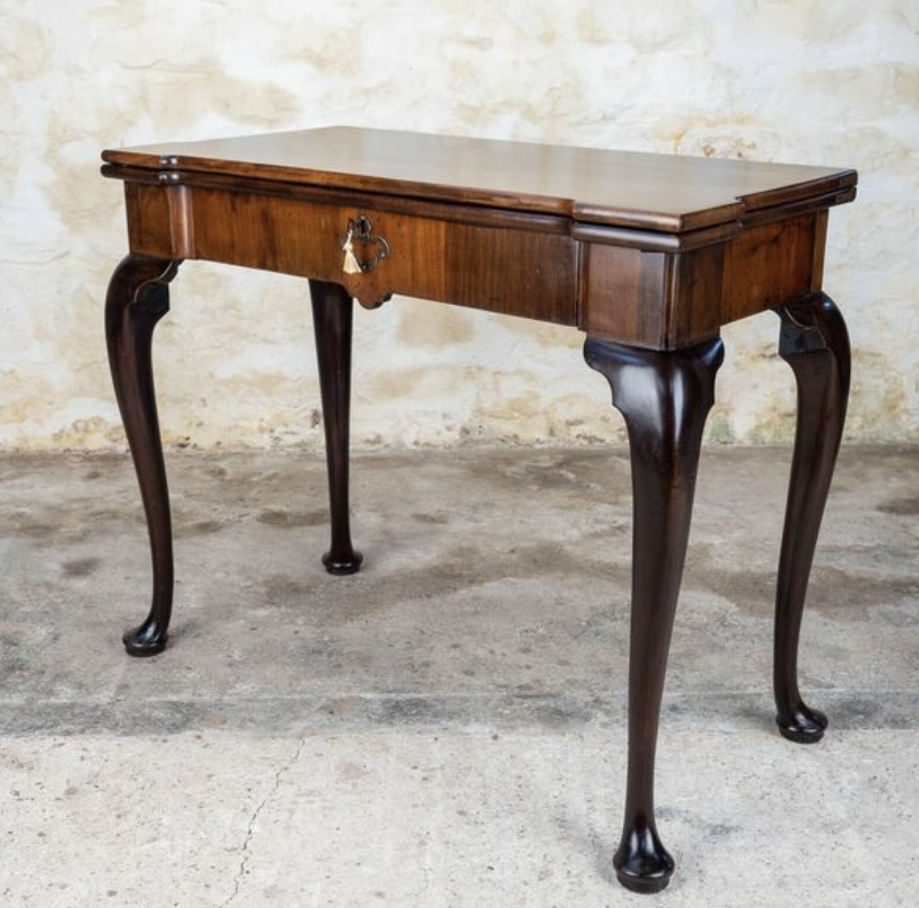 Antique console with cabriole legs